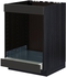METOD / MAXIMERA Base cab for hob+oven w drawer - black/Nickebo matt anthracite 60x60 cm