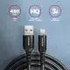 AXAGON BUCM-AM15AB, HQ cable USB-C &lt;-&gt; USB-A, 1.5m, USB 2.0, 3A, ALU, braided, black | Gear-up.me