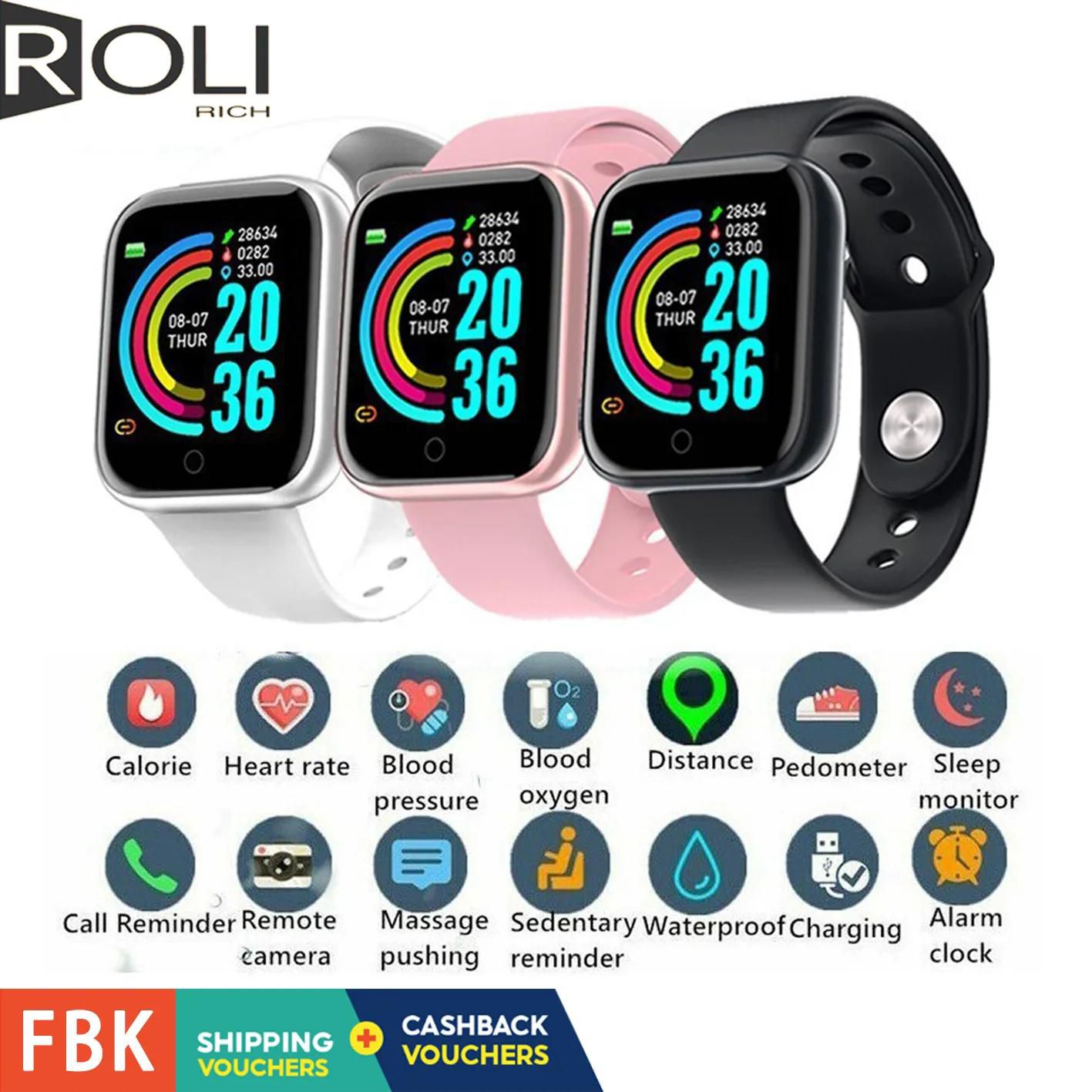 Roli FBK Wholesale Spot Y68 Smart Watch Sports Touch Screen Bluetooth Sports Smart Watch Men Women Bracelet Phone Android/IOS Heart Rate Monitoring, Sleep