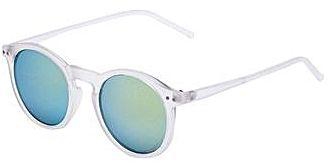 Bluelans Men Women Metal Transparent Frame Green Lens Glasses Film Eyewear Sunglasses