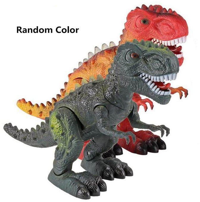 Kids T-Rex Dinosaur Double Head Dragon Electric Walking Light Sound Gift Toys Tyrannosaurus Rex