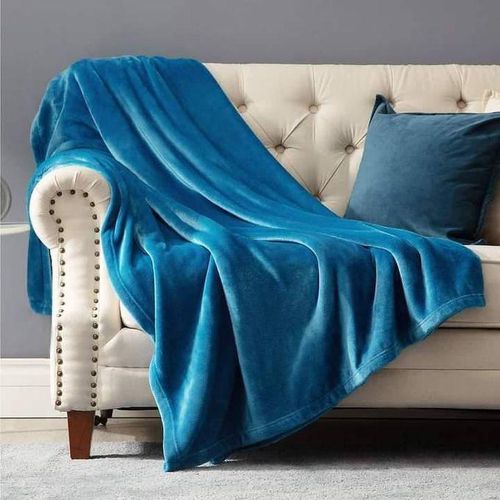 Generic Super Soft Warm Blue Fleece Blanket Luxury Plush Throw Blanket-Couch/Bed/Sofa