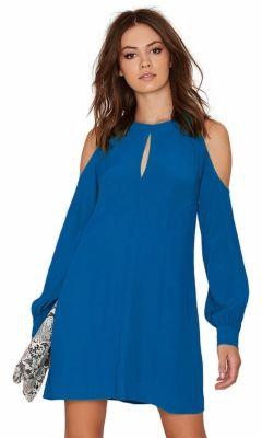 Jollychic Blue Polyester Casual Dress For Women