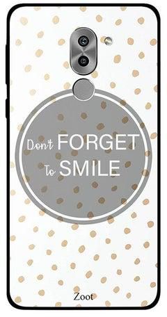 غطاء حماية واقٍ لهاتف هواوي أونر 6X مطبوع عليه عبارة "Don't Forget To Smile"