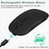 2.4GHz & Bluetooth Mouse, Rechargeable Wireless Mouse for Samsung Galaxy Tab S7 Bluetooth Wireless Mouse for Laptop/PC/Mac/iPad pro/Computer/Tablet/Android Midnight Black