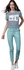 Milla by Trendyol Green Slim Fit Jeans Pant For Women