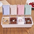 Multi-coloured wheat stalk seasoning 4 piece spice set with 4 spoons and holder tray