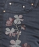 Dark Blue Floral Embroidered Skinny Jeans