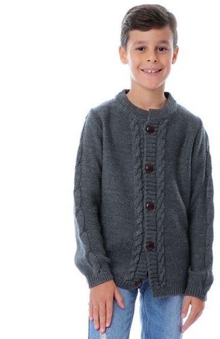 Ted Marchel Boys Causal Comfy Sweater - Dark Grey