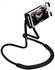 one year warranty_Flexible Hanging on Neck Cell Phone Mount Holder, Black