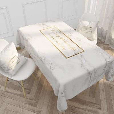 1-Piece Simple Style Printed Waterproof And Anti-Fouling Table Cloth White 40x70cm