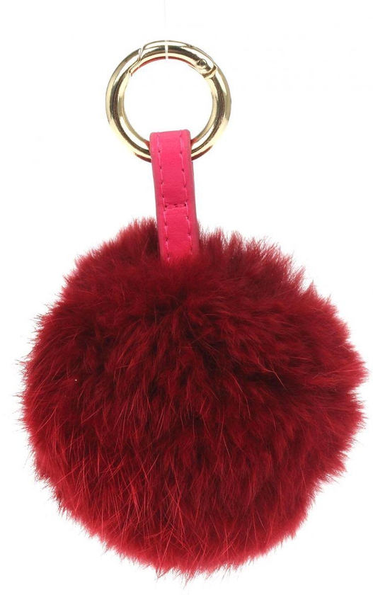 Key Chains with fur, Red