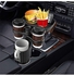 Car Cup Holder With A Detachable Rotating Food Tray In Addition To 2 Small Cup Slots And A Large Cup Slot
