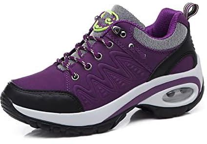 ZHANGNA Women's Walking Shoes, Women Sneakers Womens Air Cushion Athletic Running Shoes Walking Treasable Sport Lace Up Hight Platform أحذية غير رسمية (Size : 35)