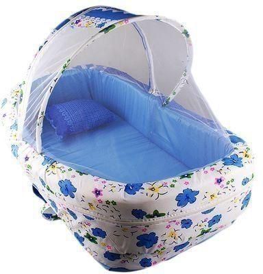 Foldable Moses Baby Bed- Multicolour
