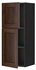 METOD Wall cabinet with shelves/2 doors, black, Edserum brown
