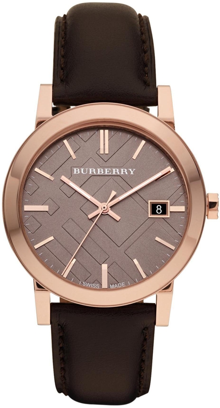 Burberry Men's Leather Watch The City BU9013 (Brown/Rose Gold)
