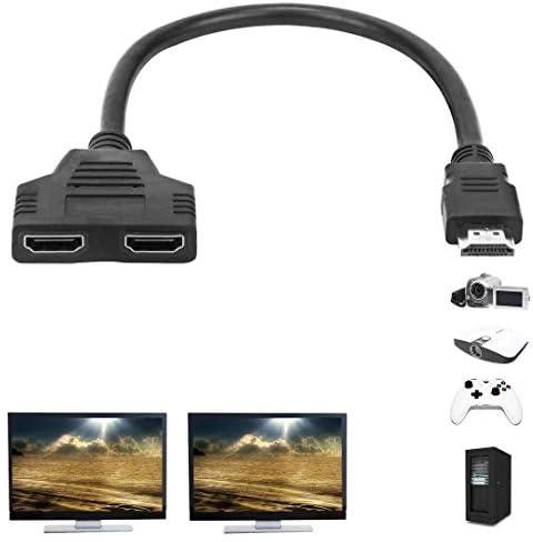 محول مقسم HDMI، كيبل مقسم تون جاد HDMI لشاشات مزدوجة مكررة/مراة (1 في 2 خارج)، HDMI ذكر الى HDMI مزدوج انثى لـ HDMI HD، LED، LCD، التلفزيون، يدعم تلفزيونات في نفس الوقت