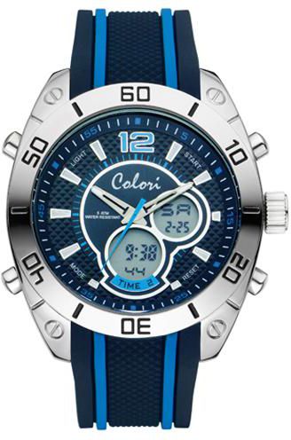 Colori Anadigi Urban Collection 49 IPS Case IPRG Blue/ Blue strap Watch