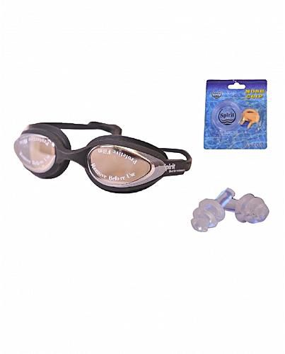 Generic S-102 Swimming Goggles With Ear Plug + Free Nose Clip