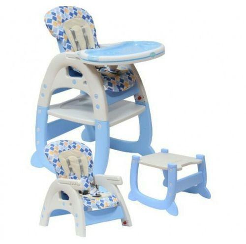 Generic Convertible baby high chair/Feeding chair - Blue/ orange plus free gift
