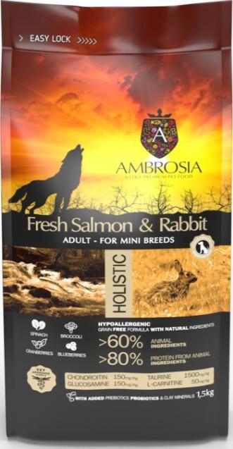 Ambrosia Fresh Salmon & Rabbit 1.5kg