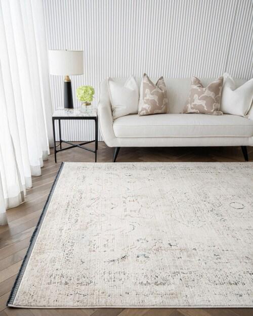 Sheldon Sandy 350 x 240 cm Carpet Knot Home Designer Rug for Bedroom Living Dining Room Office Soft Non-slip Area Textile Decor