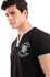 Andora Side Stitch Pique T-Shirt - Black
