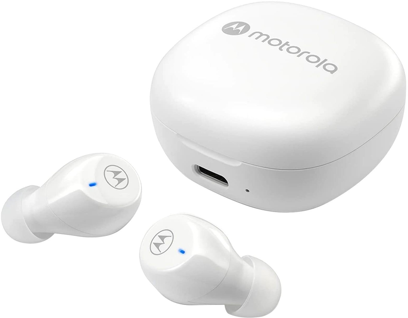 Motorola Moto Buds 105 TWS Earbuds With Charging Case Titanium White