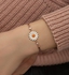 Artsy Daisy Flower Bracelet-Silver