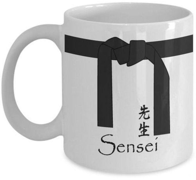 Cashmeera Printd Mug - Unique Martial Arts Black Belt "Sensei" Coffee/Tea Mug - 11oz Printed Both Sides - Cool Cup Gift Idea For Karate