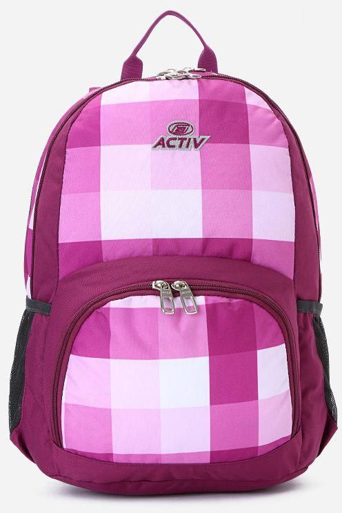 Activ Plaids Backpack - Purple & White