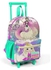 Coral High Kids Two Compartment Small Nest Squeegee Backpack - Pink Sea Green Girl With Unicorn