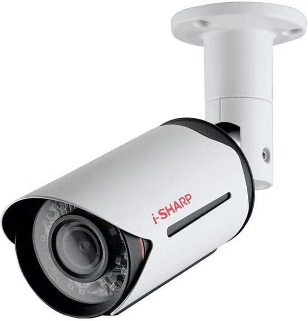Get i-SHARP Surveillance Camera,4 Mp,Night Vision Up To 40M,Metal Ip66 - White with best offers | Raneen.com