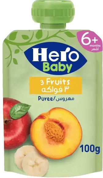 Hero baby Pouch 3 Fruits 100 gm