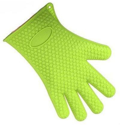 Microwave Oven Mitts Heat Resistant Silicone Glove Green