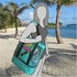 SKEIDO Outdoor Summer Large Beach Bag For Towels Mesh Durable Bag For Toys Waterproof Underwear Pocket Beach Tote Bag Travel Picnic- green