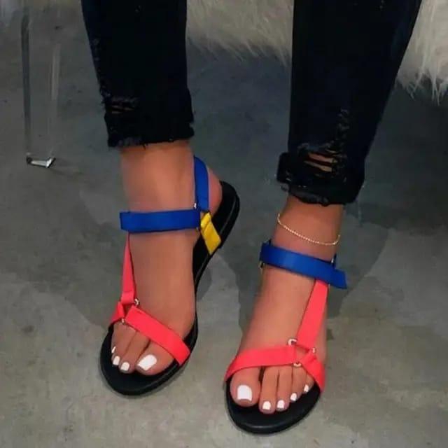 Brand New Red Blue Coloured Sandals.