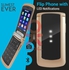 Mione F3 Flip Phone With LED Notifications, Dual Sim, Gold