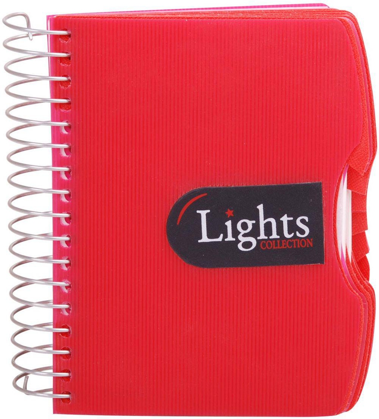 Mintra Lights Notebook A6 Size, Lined Ruling 192 Sheets - Red