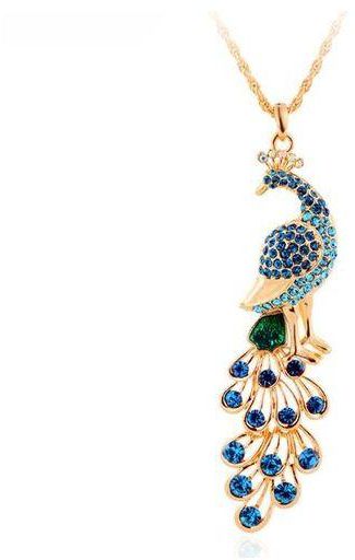 Eissely Fashion Gold Plated Peacock Pendant Necklace Women's