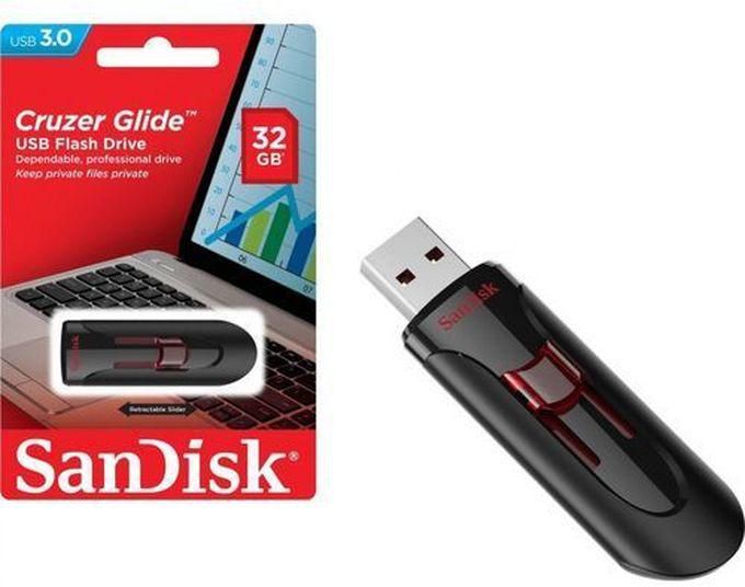 Sandisk Cruzer Glide 32GB USB 3.0 - Black.