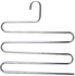 one year warranty_3 PCS 5 Layers Trousers Hanger Pants Clothes Holder Rack S Shape Multi-Purpose For Tie Organizer Storage Hanger