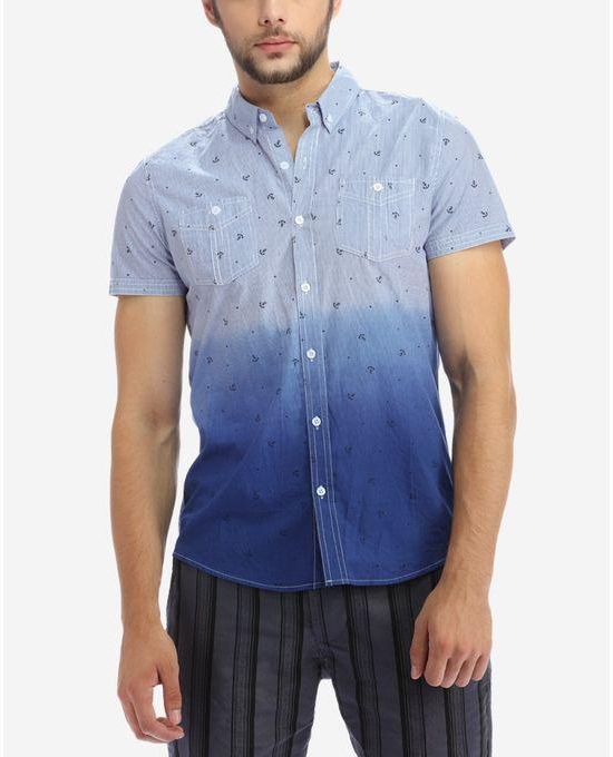 Ravin Bi-Tone Casual Shirt - Blue