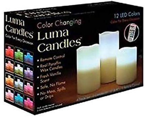 Luma 12 Color Changing Candles Real Wax Flameless with Remote Control Timer
