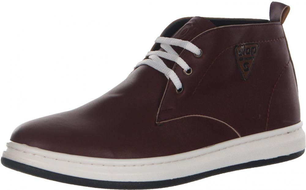 Stop Lace Up Boots For Men, Maroon