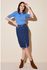 Defacto Woman Blue Regular Fit Skirt