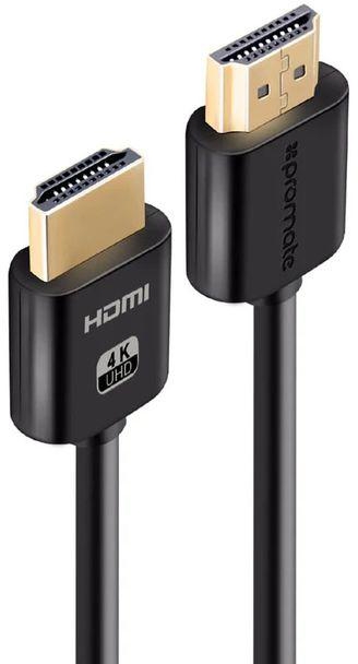 Promate بروميت ProLink4K2-10M 4K HDMI كابل الصوت والفيديو 10M - أسود