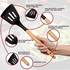 Kitchen Utensils Set of 12, E-far Silicone Cooking Utensils with Holder, Non-stick Cookware Friendly & Heat Resistant, Includes Spatula Tong Whisk Ladle Brush Slotted Turner Spoon(Black)