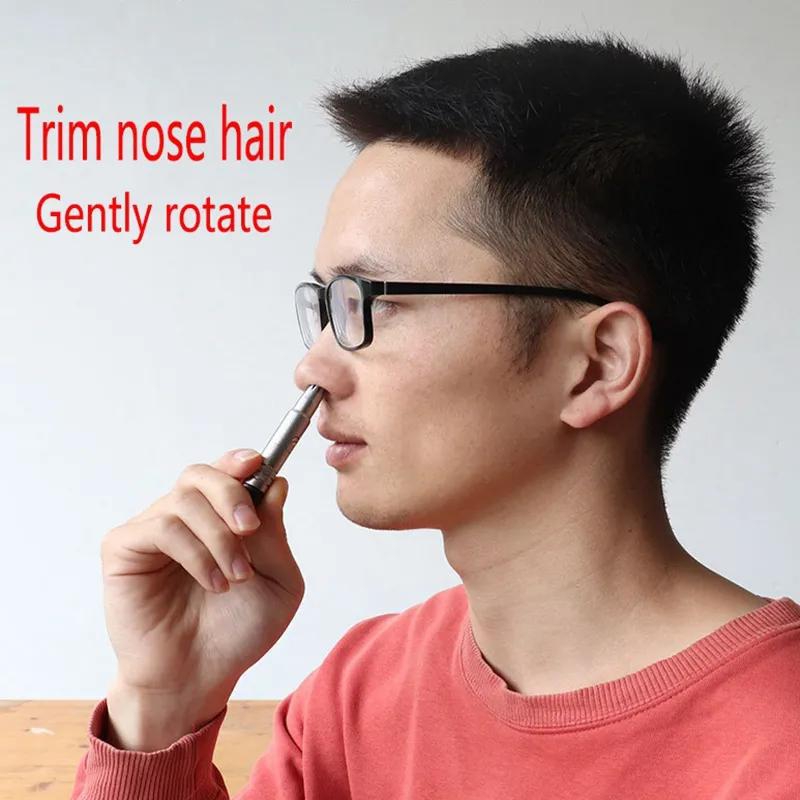 New Stainless Steel Manual Nose Trimmer for Shaving Nose Ear Hair Trimmer Shaver Face Care for Men Washable Device